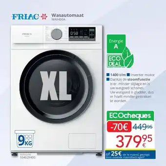 Eldi Friac Wasautomaat aanbieding