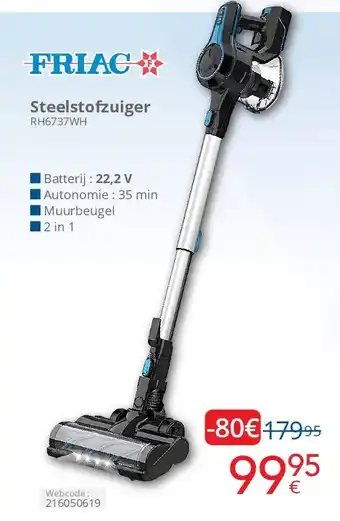 Eldi Steelstofzuiger RH6737WH aanbieding