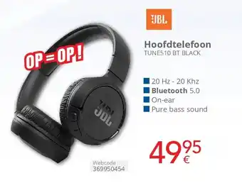 Eldi Hoofdtelefoon TUNE510 BT BLACK aanbieding