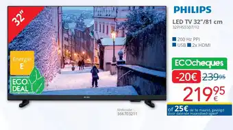 Eldi Philips LED TV 32’’/81 cm aanbieding