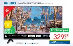 Eldi Philips SMART Full HD TV 40’’/102 cm 40PFS6009/12 aanbieding