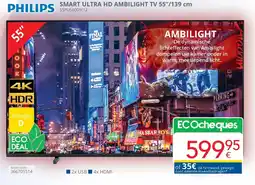 Eldi Philips SMART ULTRA HD AMBILIGHT TV 55’’/139 cm 55PUS8009/12 aanbieding