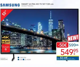 Eldi Samsung SMART ULTRA HD TV 55’’/139 cm UE55DU7190UXXN aanbieding