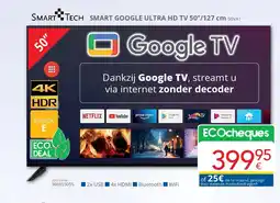 Eldi SMART GOOGLE ULTRA HD TV 50’’/127 cm 50VA1 aanbieding