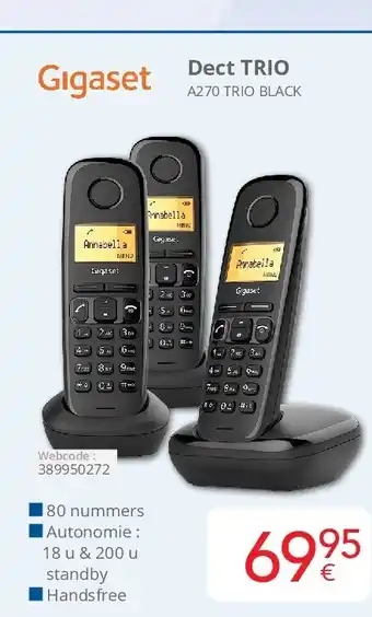 Eldi Dect TRIO A270 TRIO BLACK aanbieding