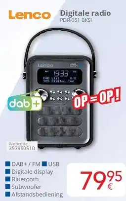 Eldi Digitale radio PDR-051 BKSI aanbieding