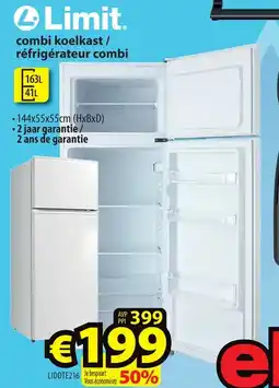 ElectroStock Limit combi koelkast / réfrigérateur combi aanbieding