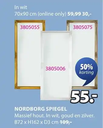 Jysk Nordborg Spiegel aanbieding