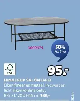 Jysk Hinnerup Salontafel aanbieding