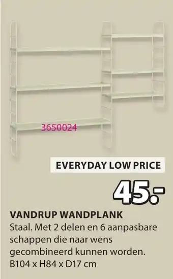 Jysk Vandrup Wandplank aanbieding