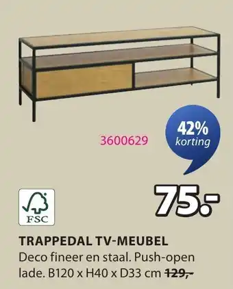 Jysk Trappedal TV Meubel aanbieding