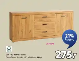 Jysk FSC Lintrup Dressoir aanbieding