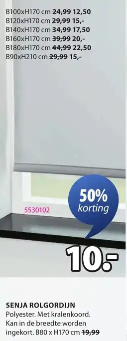 Jysk Senja Rolgordijn aanbieding