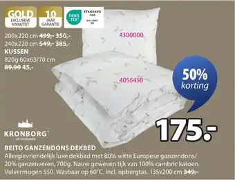 Jysk Beito ganzendons dekbed aanbieding