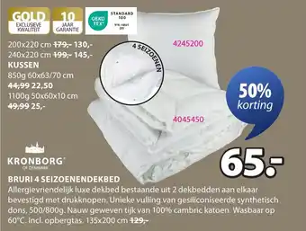 Jysk Bruri 4 seizoenendekbed aanbieding