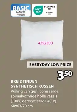 Jysk Breidtinden synthetisch kussen aanbieding