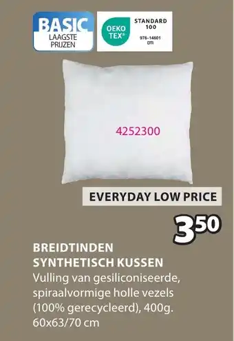 Jysk Breidtinden synthetisch kussen aanbieding