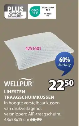 Jysk Lihesten traagschuimkussen aanbieding