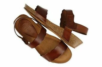 Berca Shoes Hee! Sandaal Dames Ortho - Cognac aanbieding