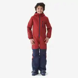 Decathlon Warm en waterdicht skipak voor kinderen 100 BORDEAUX / MARINE aanbieding