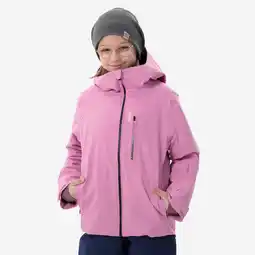 Decathlon Warme en waterdichte ski-jas voor kinderen 550 roze aanbieding