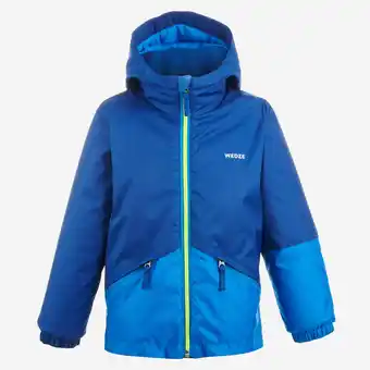 Decathlon Warme en waterdichte ski-jas voor kinderen 100 blauw aanbieding