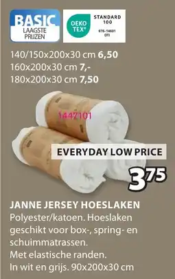 Jysk Janne Jersey Hoeslaken aanbieding