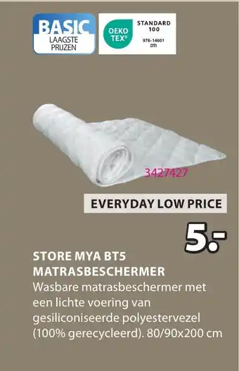 Jysk Store mya BT5 MatrasbeschermSTORE MYA BT5 MATRASBESCHERMER aanbieding