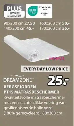 Jysk Dreamzone Bergsfjorden PT15 Matrasbeschermer aanbieding