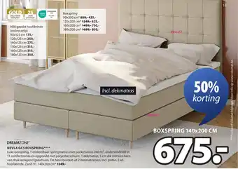 Jysk Dreamzone Nevla GC5 Boxspring aanbieding