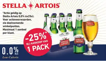 Prik en Tik Stella Artois 0.0% Alc aanbieding