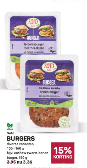 Ekoplaza Soto Burgers aanbieding