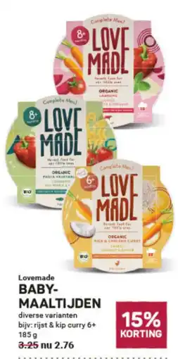 Ekoplaza Lovemade baby maaltijden aanbieding