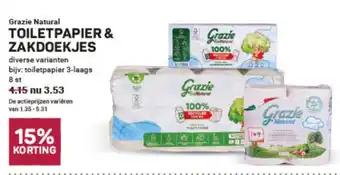 Ekoplaza Grazie natural toiletpapier & zakdoekjes aanbieding