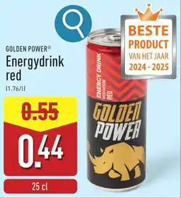 ALDI Golden Power Energydrink Red aanbieding