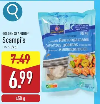 ALDI Golden Seafood Scampi's aanbieding