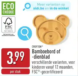 ALDI Crofton Bamboebord of dienblad aanbieding