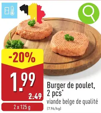 ALDI Burger de poulet aanbieding