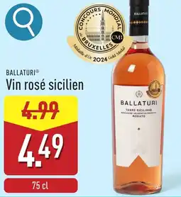 ALDI Ballaturi vin rosé sicilien aanbieding