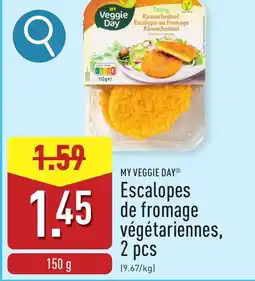 ALDI My veggie day escalopes de fromage végétariennes aanbieding