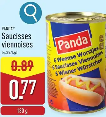 ALDI Panda saucisses viennoises aanbieding