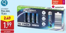 ALDI Activ energy piles aaa aanbieding