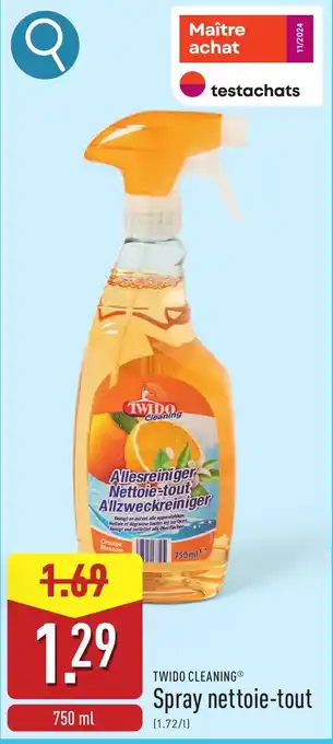 ALDI Twido cleaning spray nettoie-tout aanbieding