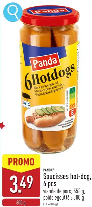 ALDI Panda saucisses hot-dog aanbieding