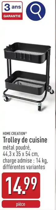 ALDI Home Creation Trolley de cuisine aanbieding