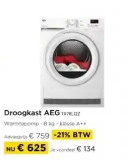 Molecule Droogkast AEG TR78L12Z aanbieding