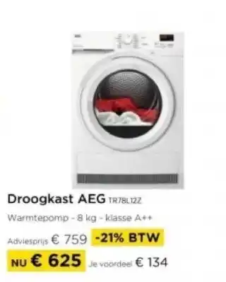 Molecule Droogkast AEG TR78L12Z aanbieding