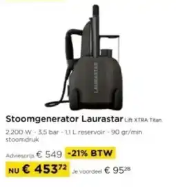 Molecule Stoomgenerator Laurastar ut: XTRA Titan aanbieding