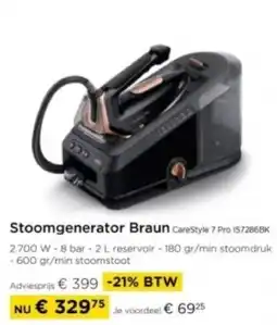 Molecule Stoomgenerator Braun CareStyle 7 Pro IS7286BK aanbieding