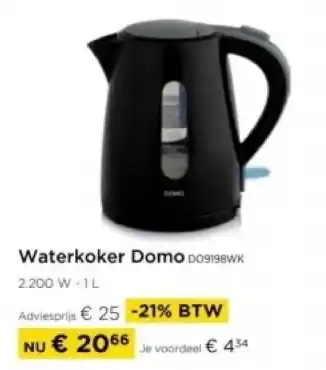 Molecule Waterkoker Domo D09198WK aanbieding